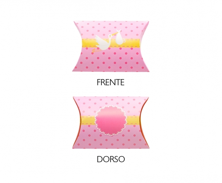 CAJA PAPEL TUBO CIGUEÑA 10P (12X9X3) ROSADO