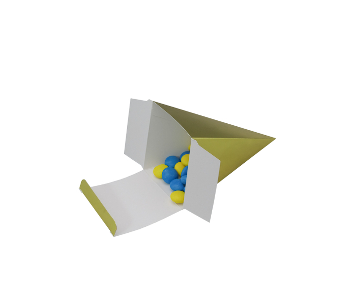 CAJITA PIRAMIDE 10P (6.5X12.5) DORADO