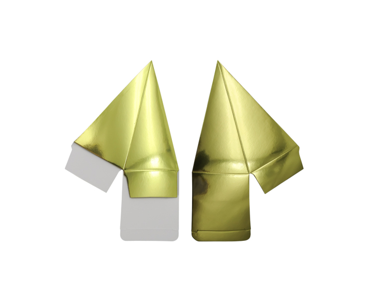 CAJITA PIRAMIDE 10P (6.5X12.5) DORADO