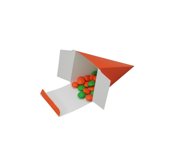 CAJITA PIRAMIDE 10P (6.5X12.5) NARANJA