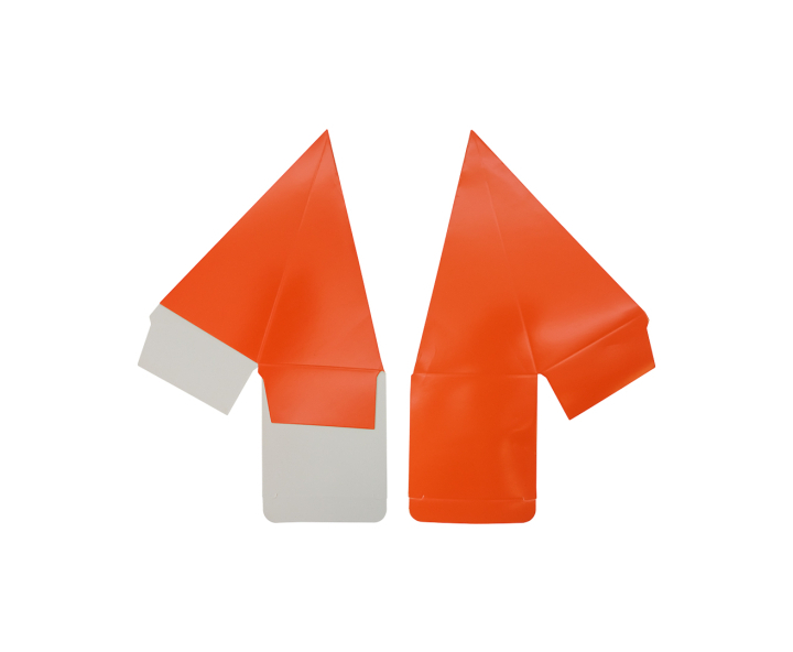 CAJITA PIRAMIDE 10P (6.5X12.5) NARANJA
