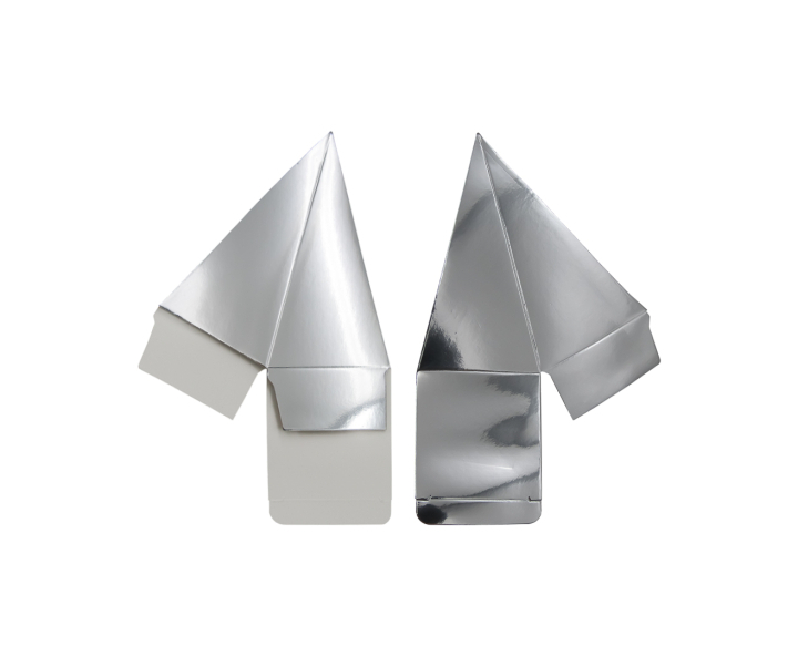 CAJITA PIRAMIDE 10P (6.5X12.5) PLATEADO