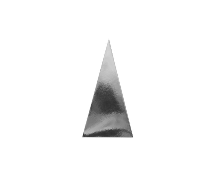 CAJITA PIRAMIDE 10P (6.5X12.5) PLATEADO