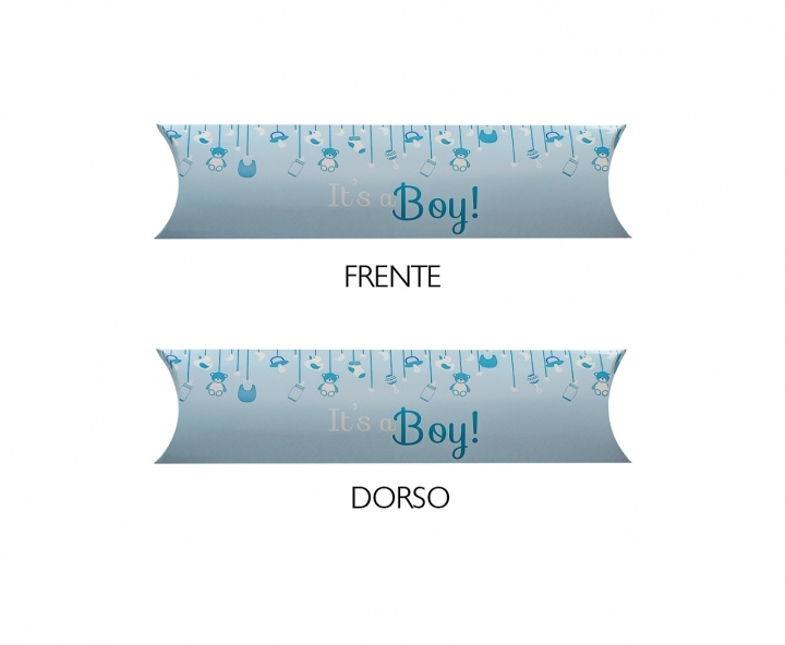 CAJA PAPEL TUBO “IT’S A BOY!” 10P (21X6X1) CELESTE
