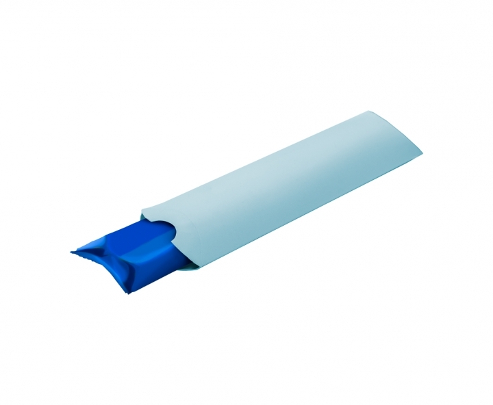 CAJA PAPEL TUBO 10P (21X6X1) CELESTE