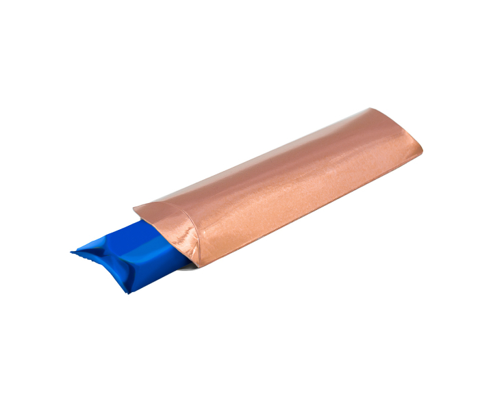CAJA PAPEL TUBO 10P (21X6X1) ROSA DORADO