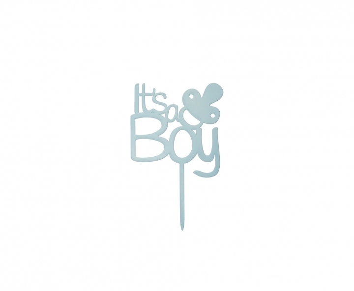 ADORNO TORTA “IT’S A BOY” (11X17) CELESTE