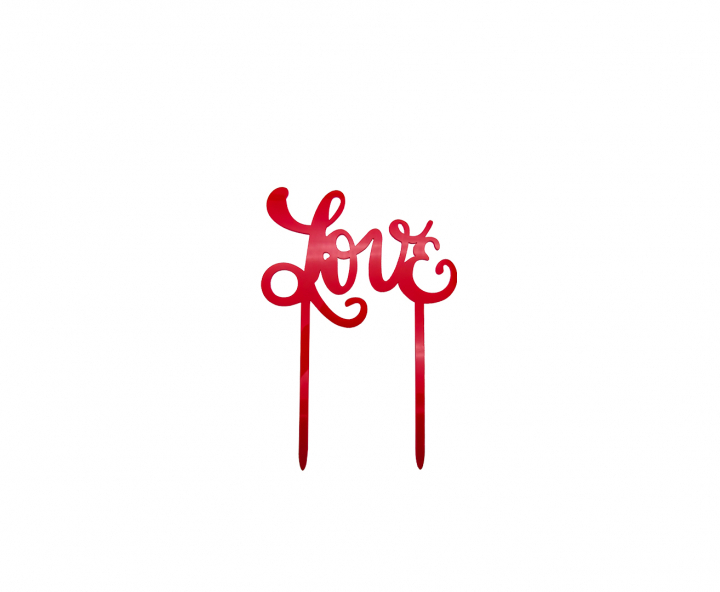 ADORNO TORTA “LOVE” (10X15) ROJO