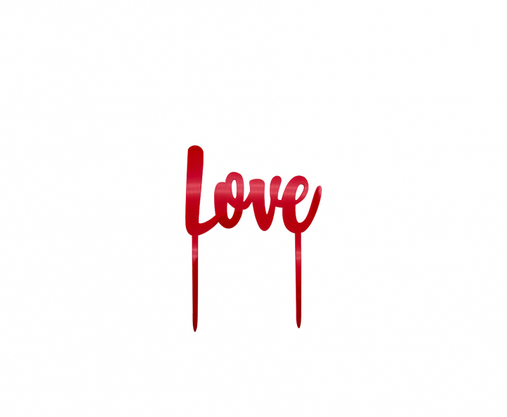 ADORNO TORTA “LOVE” (10.5X14) ROJO