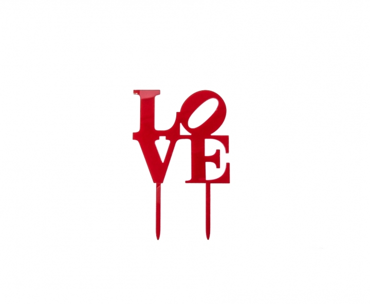 ADORNO TORTA “LOVE” (10X16) ROJO
