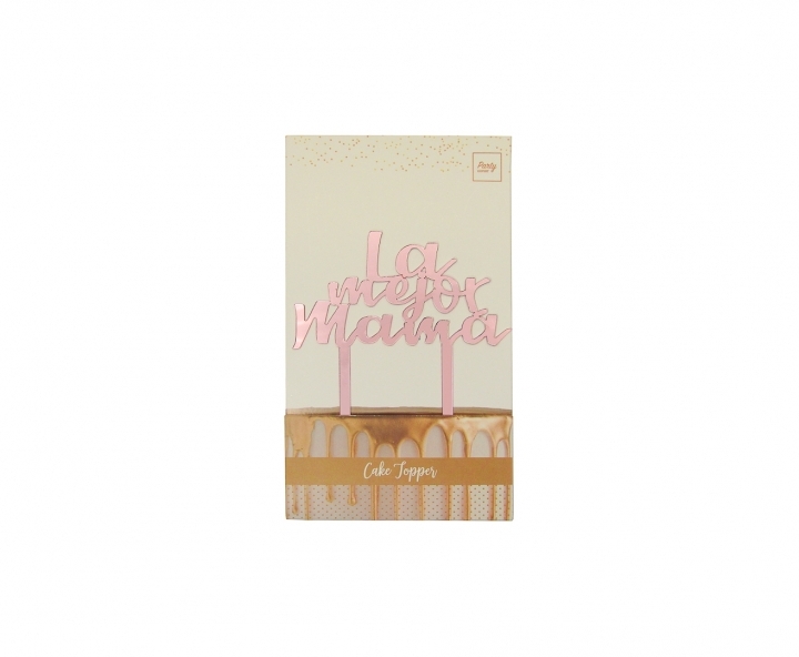 ADORNO TORTA “LA MEJOR MAMA” (11X14) DORADO