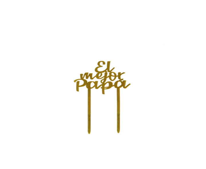 ADORNO TORTA “EL MEJOR PAPA” (11X14) DORADO
