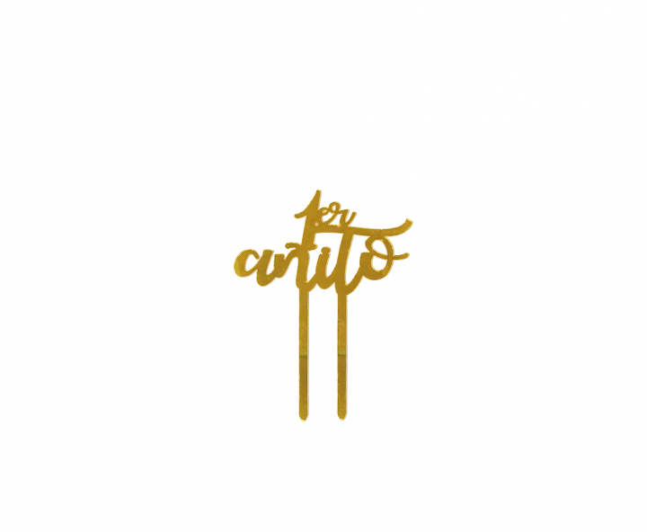 ADORNO TORTA “1ER AÑITO” (14X16.5) DORADO
