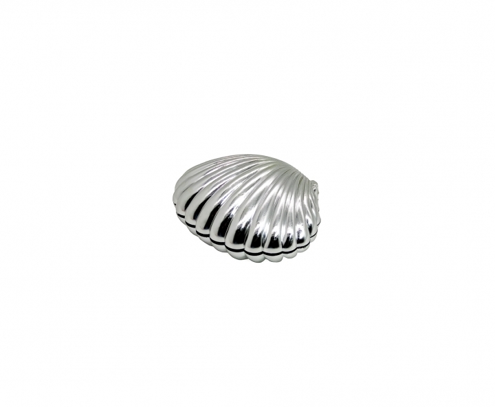 CARAMELERO PLASTICO CONCHA 10P (8X7X4) PLATEADO