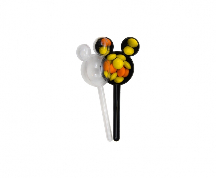 CARAMELERO PLASTICO 10P MICKEY NEGRO