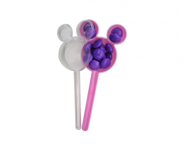 CARAMELERO PLASTICO MICKEY ROSADO