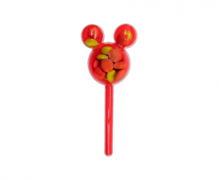 CARAMELERO PLASTICO 10P MICKEY ROJO 
