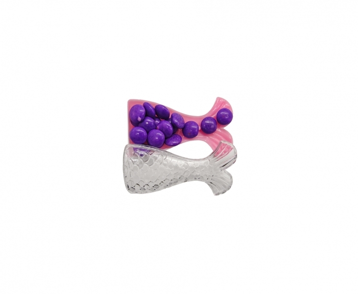 CARAMELERO PLASTICO SIRENA ROSA 