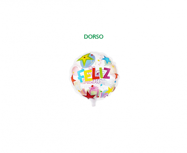 GLOBO “FELIZ CUMPLEAÑOS” (25CM) TRANSP.