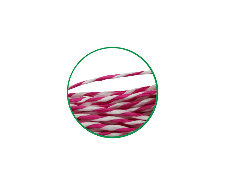HILO DE PAPEL (2MM X 10M) BLANCO/FUCSIA 29