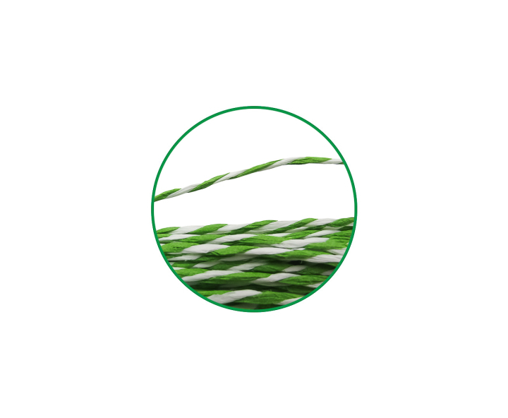 HILO DE PAPEL (2MM X 10M) BLANCO/VERDE 19