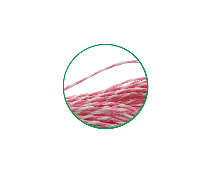 HILO DE PAPEL (2MM X 10M) BLANCO/ROSADO 23