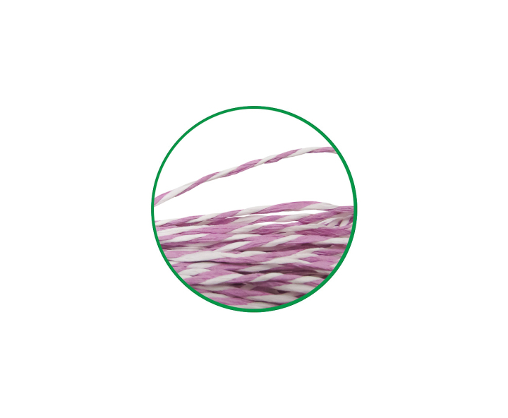 HILO DE PAPEL (2MM X 10M) BLANCO/PURPURA 9