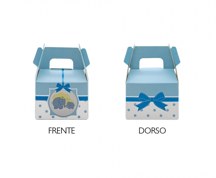 CAJA PAPEL RECTANGULO ELEFANTE 10P (7X11X5) CELESTE