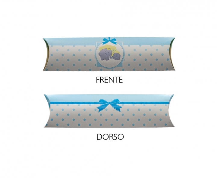 CAJA PAPEL TUBO ELEFANTE 10P (21X6X1) CELESTE