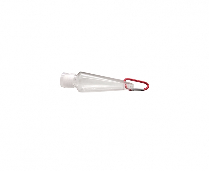 POTE PASTA C/ GANCHO 10P (50ML) TRANSP./ROJO