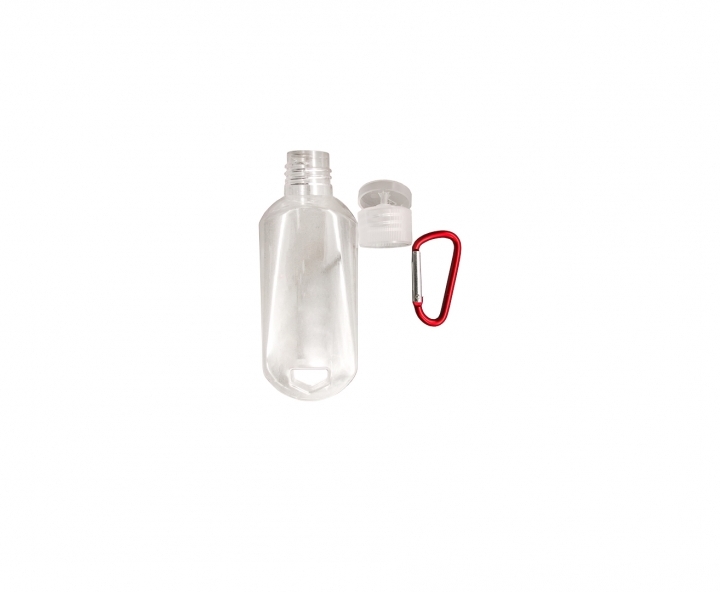 POTE PASTA C/ GANCHO 10P (50ML) TRANSP./ROJO