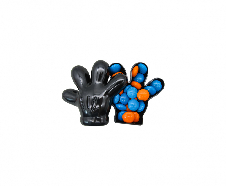 CARAMELERO PLASTICO MANO 10P (8X9X2.5) NEGRO