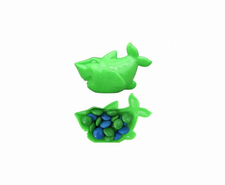 CARAMELERO TIBURON 10P (10X6.5X5) VERDE