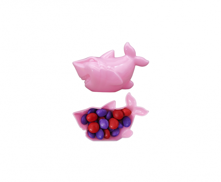 CARAMELERO TIBURON 10P (10X6.5X5) ROSADO