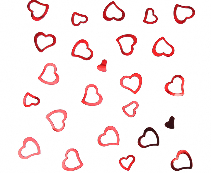 CONFETTI ALUMINIO CORAZON ROJO
