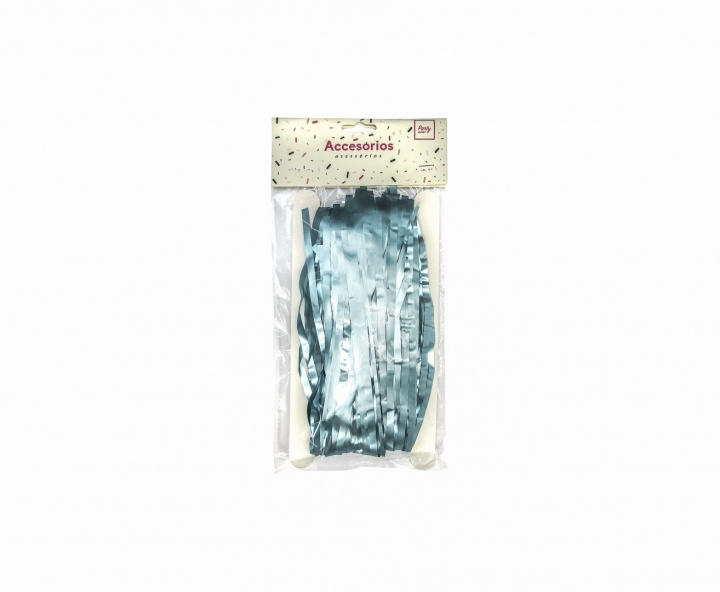 GUIRNALDAS PLASTICA METALIZADO (2X1M) CELESTE