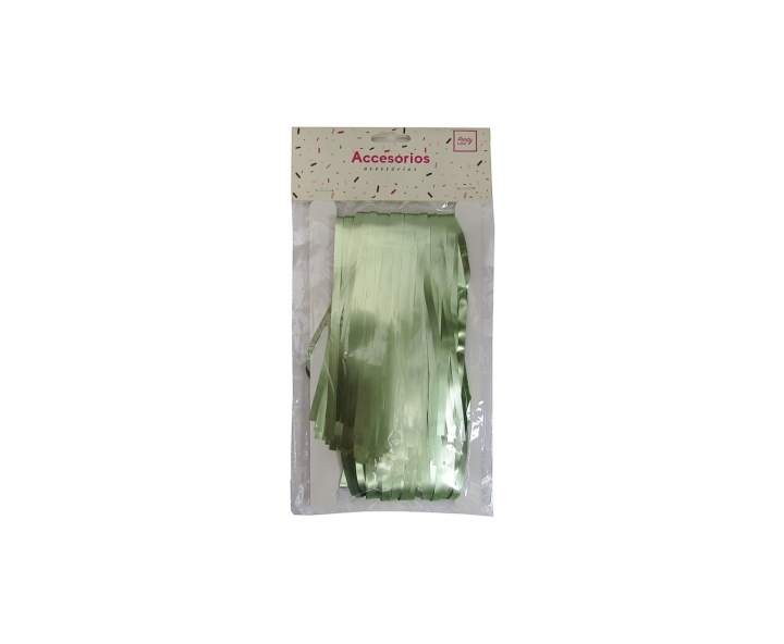 GUIRNALDAS PLASTICA METALIZADO (2X1M) VERDE LIMON