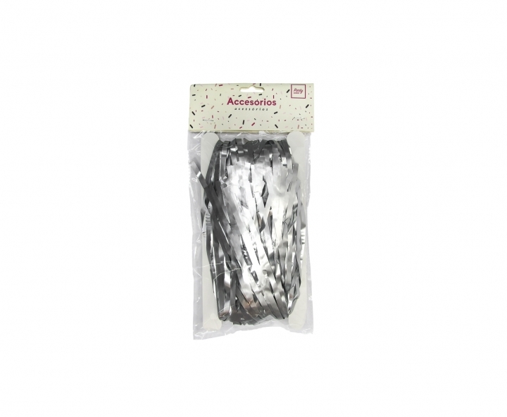 GUIRNALDAS PLASTICA METALIZADO (2X1M) PLATEADO