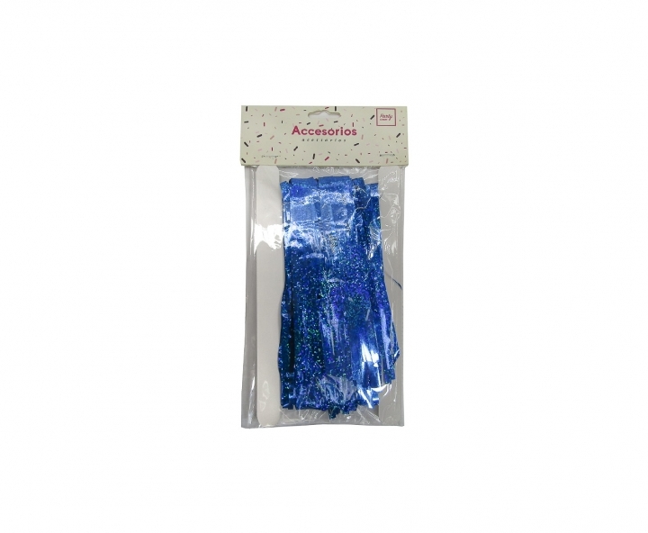 GUIRNALDAS PLASTICA BRILLOSO (2X1M) AZUL