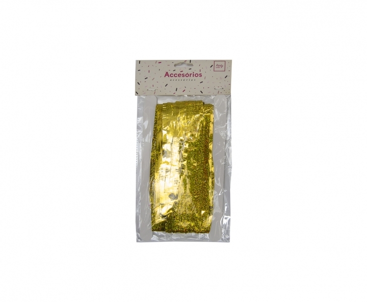 GUIRNALDAS PLASTICA BRILLOSO (2X1M) DORADO