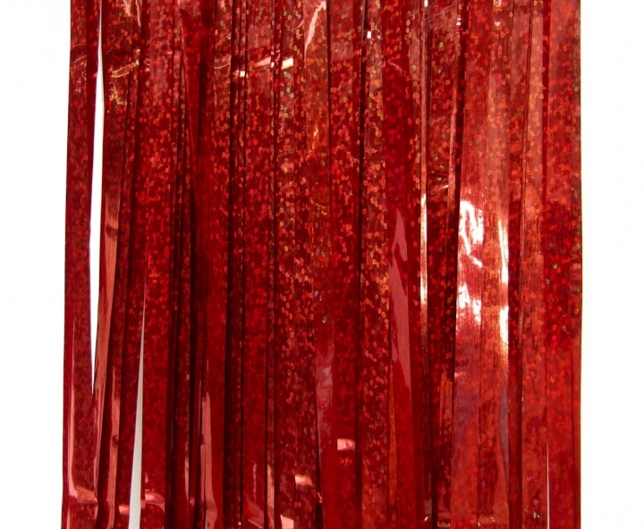 GUIRNALDAS PLASTICA BRILLOSO (2X1M) ROJO