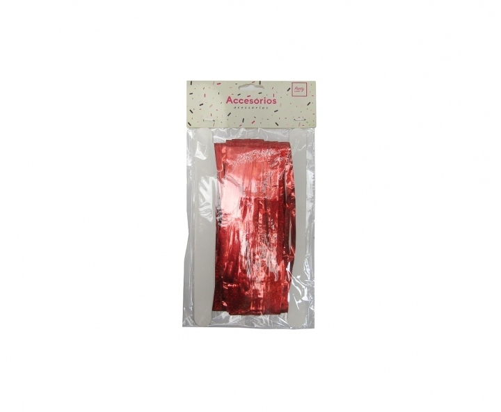 GUIRNALDAS PLASTICA BRILLOSO (2X1M) ROJO