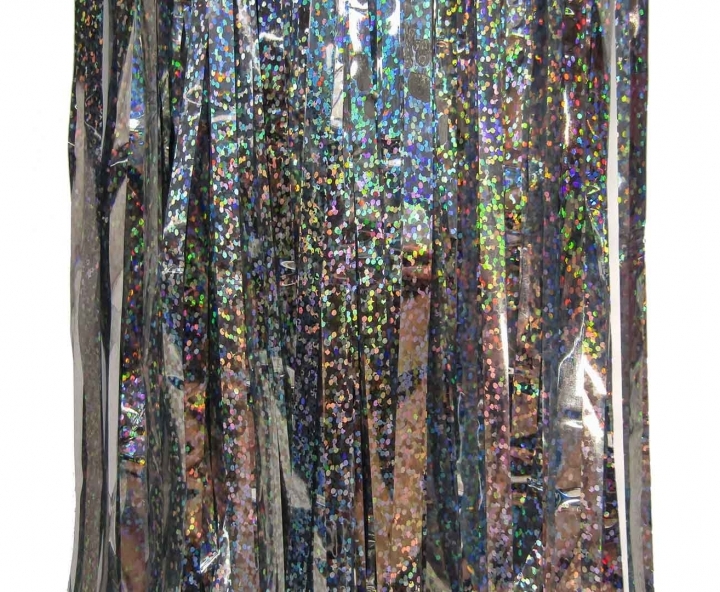 GUIRNALDAS PLASTICA BRILLOSO (2X1M) PLATEADO