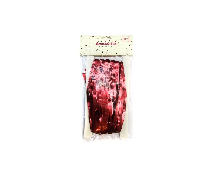 GUIRNALDAS PLASTICA METALIZADO (2X1M) ROJO