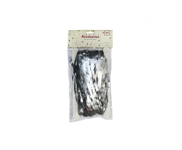 GUIRNALDAS PLASTICA METALIZADO (2X1M) PLATEADO