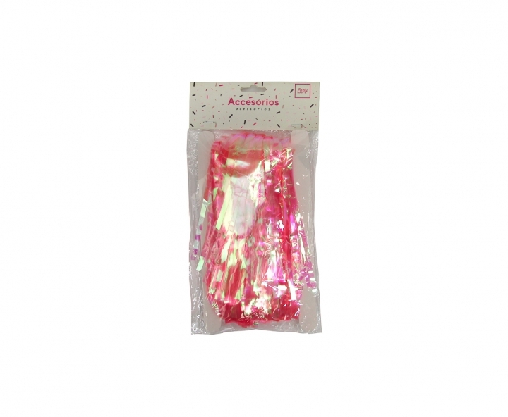 GUIRNALDAS PLASTICA TRANSP. (2X1M) ROSADO