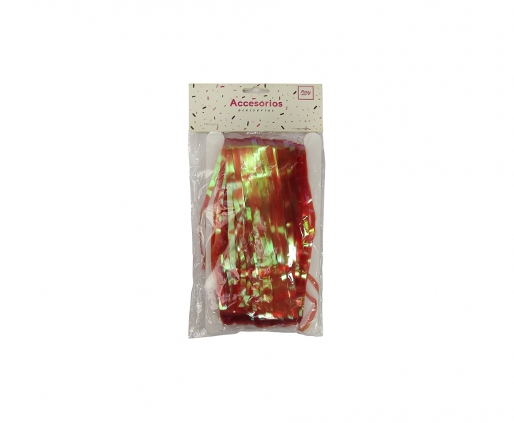 GUIRNALDAS PLASTICA TRANSP. (2X1M) ROJO