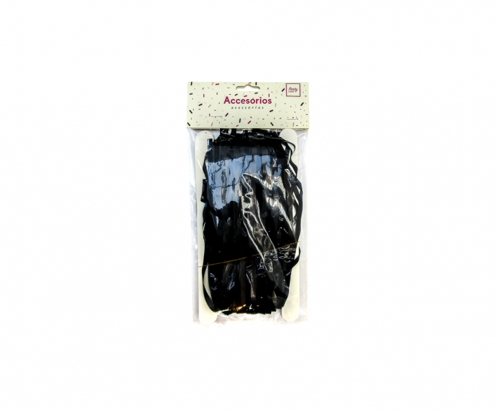 GUIRNALDAS PLASTICA (2X1M) NEGRO