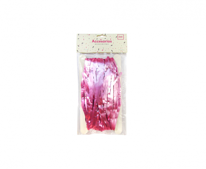 GUIRNALDAS PLASTICA METALIZADO (2X1M) ROSADO