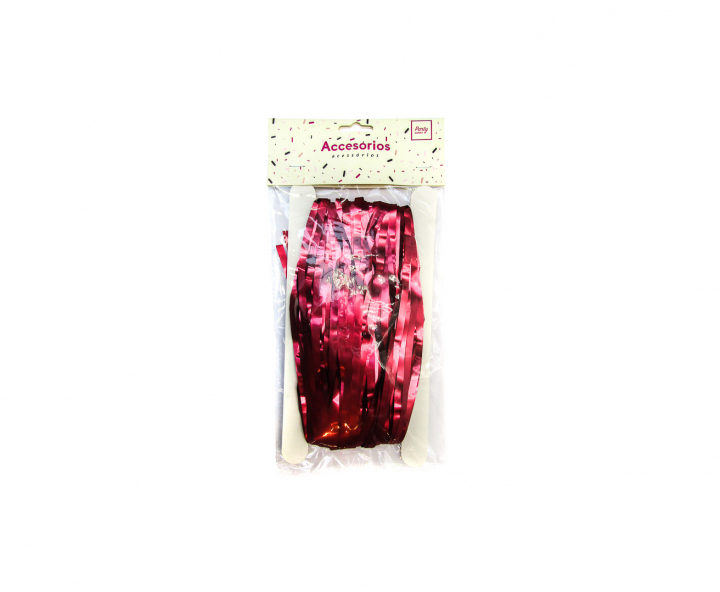 GUIRNALDAS PLASTICA METALIZADO (2X1M) ROJO